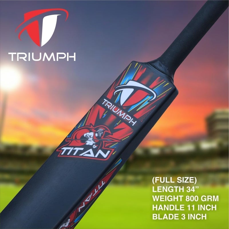 YOOGI Cricket Full Size Bat for All Age Groups - PVC/Plastic Bat for Tennis & Wind Balls - Image 2
